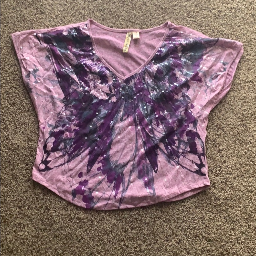 Printed and Sequined Shirt